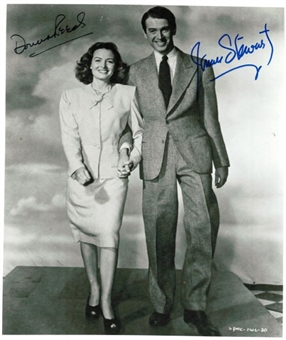 James Stewart and Donna Reed Signed 8x10 photo Its A Wonderful Life PSA Mint 9